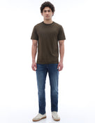 Celio* Regular Fit 100% Cotton Round neck T-shirt-Olive