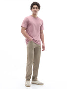 Celio Solid Regular Fit Cotton Purple TShirts