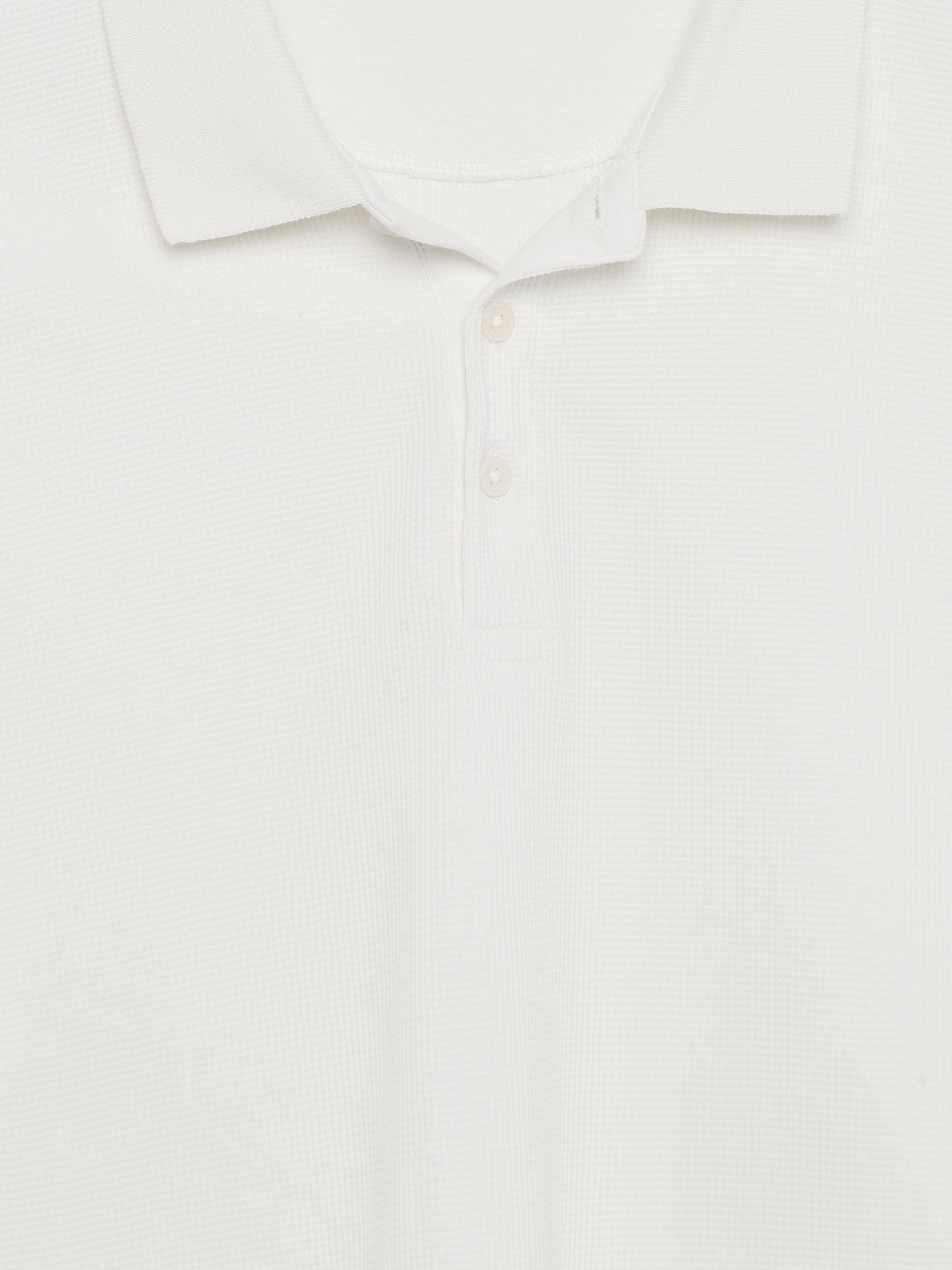 Celio Structured Straight Fit Cotton Poly Blend Cream Tshirts