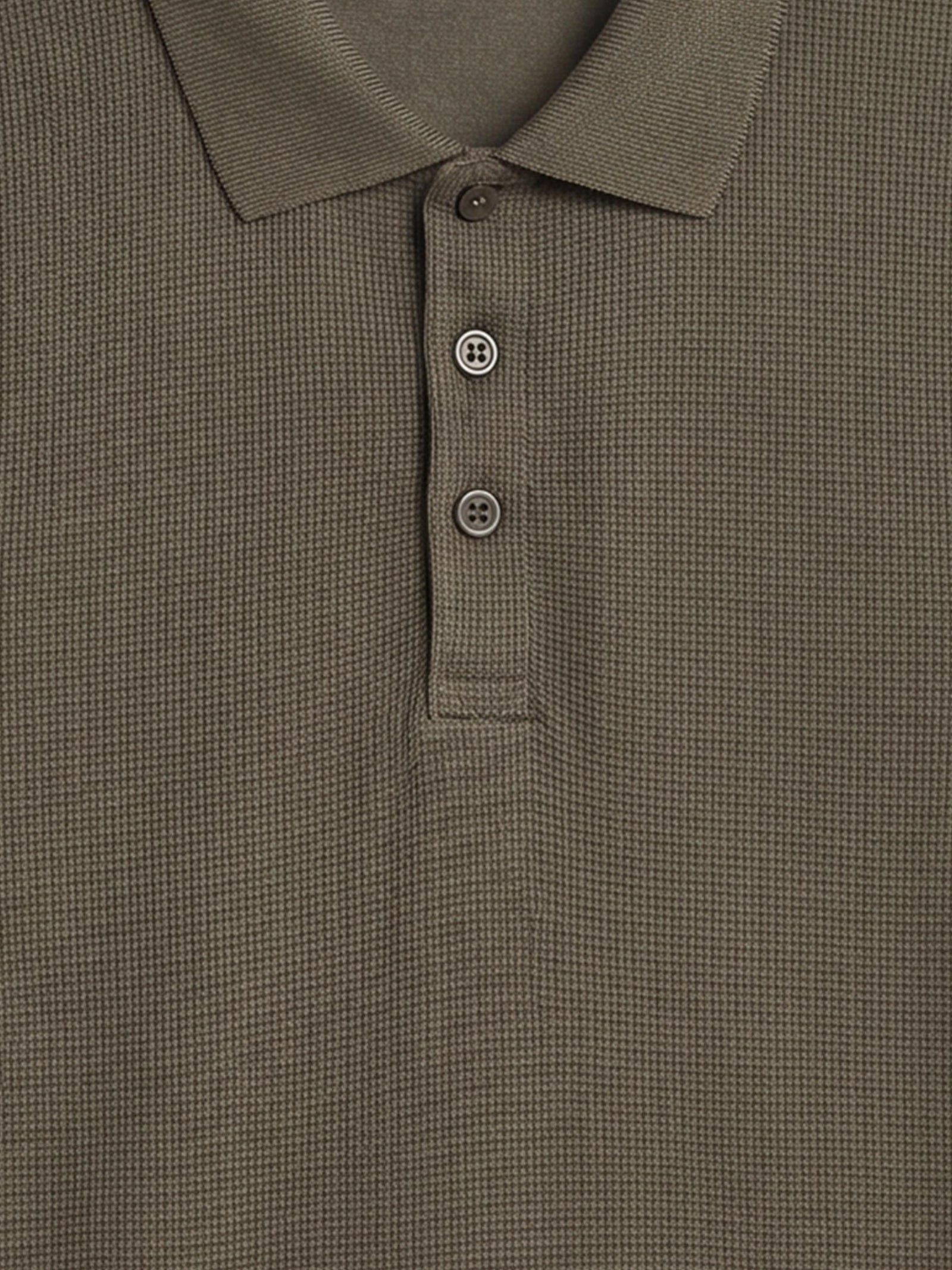 Celio Structured Straight Fit Cotton Poly Blend Olive Tshirts