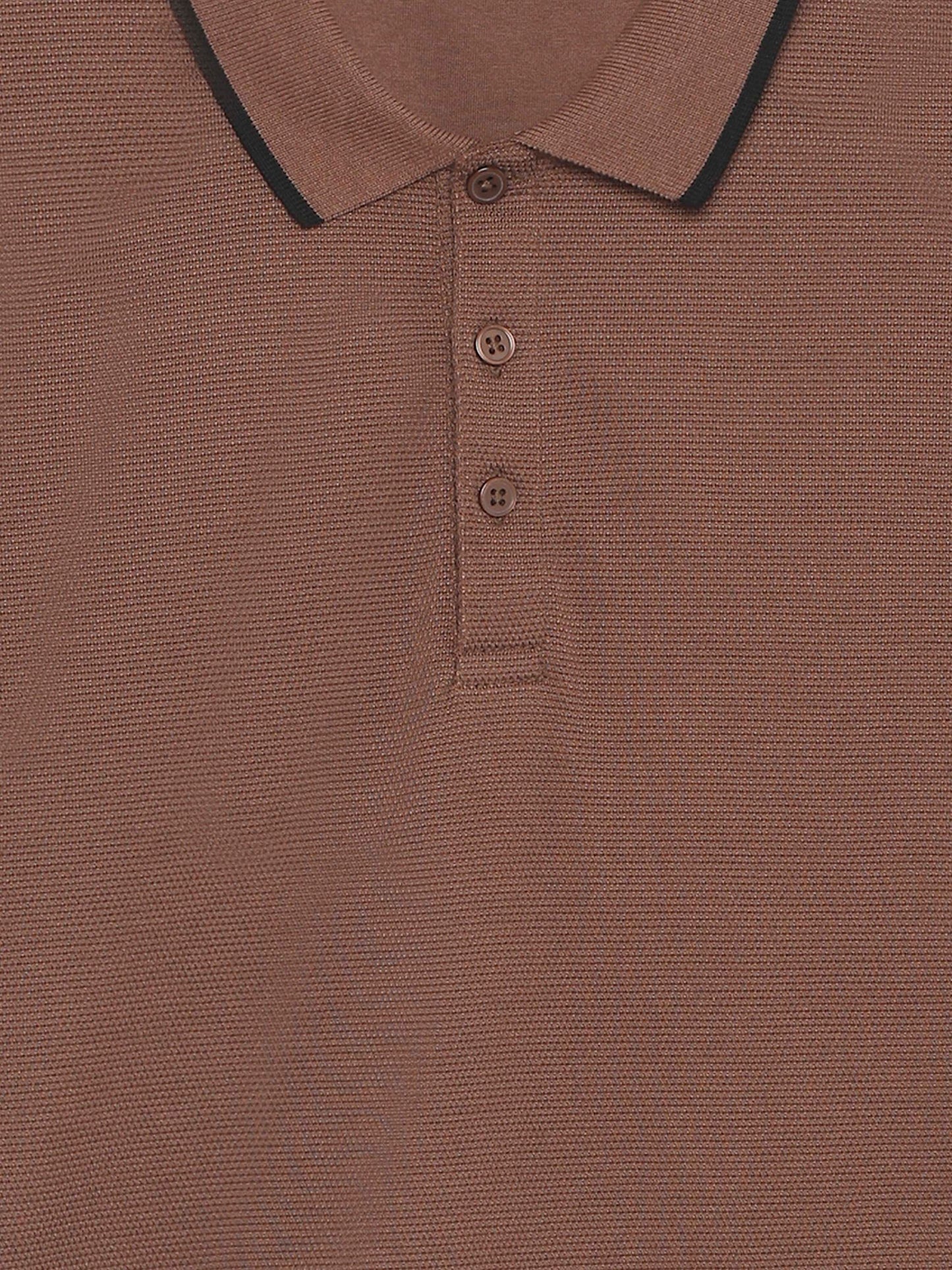 Celio Solid Regular Fit Cotton Brown TShirts