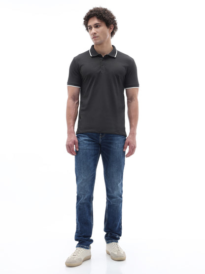 Celio Solid Regular Fit Cotton Grey TShirts