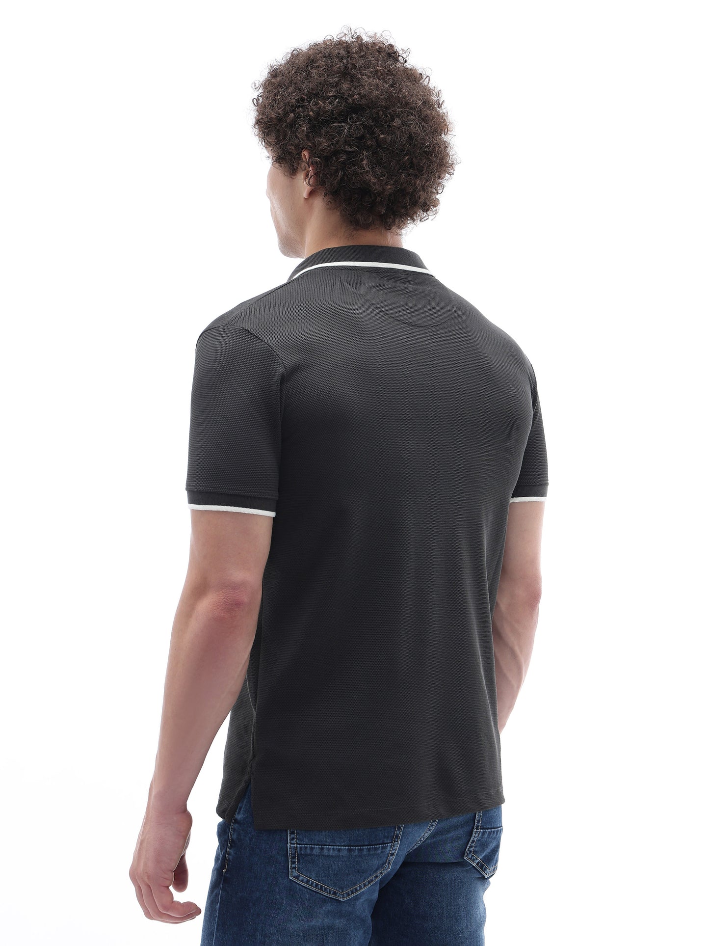 Celio Solid Regular Fit Cotton Grey TShirts