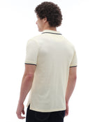 Celio Solid Regular Fit Cotton Cream TShirts