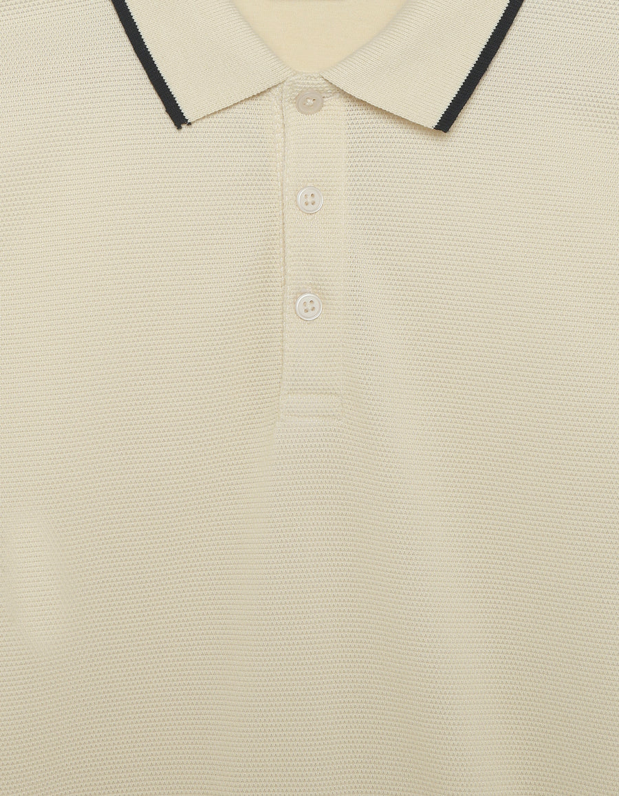 Celio Solid Regular Fit Cotton Cream TShirts