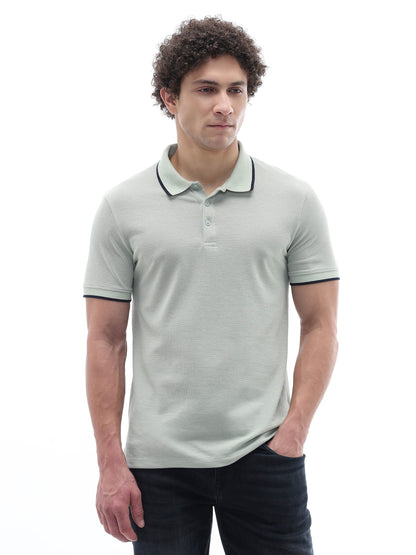 Celio Solid Regular Fit Cotton Green TShirts