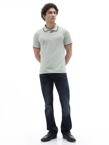 Celio Solid Regular Fit Cotton Green TShirts