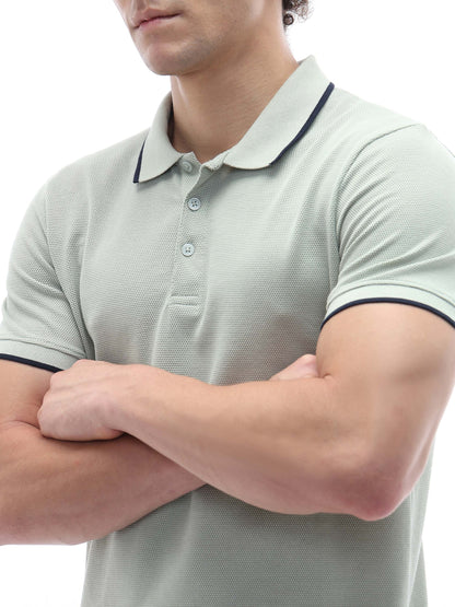 Celio Solid Regular Fit Cotton Green TShirts
