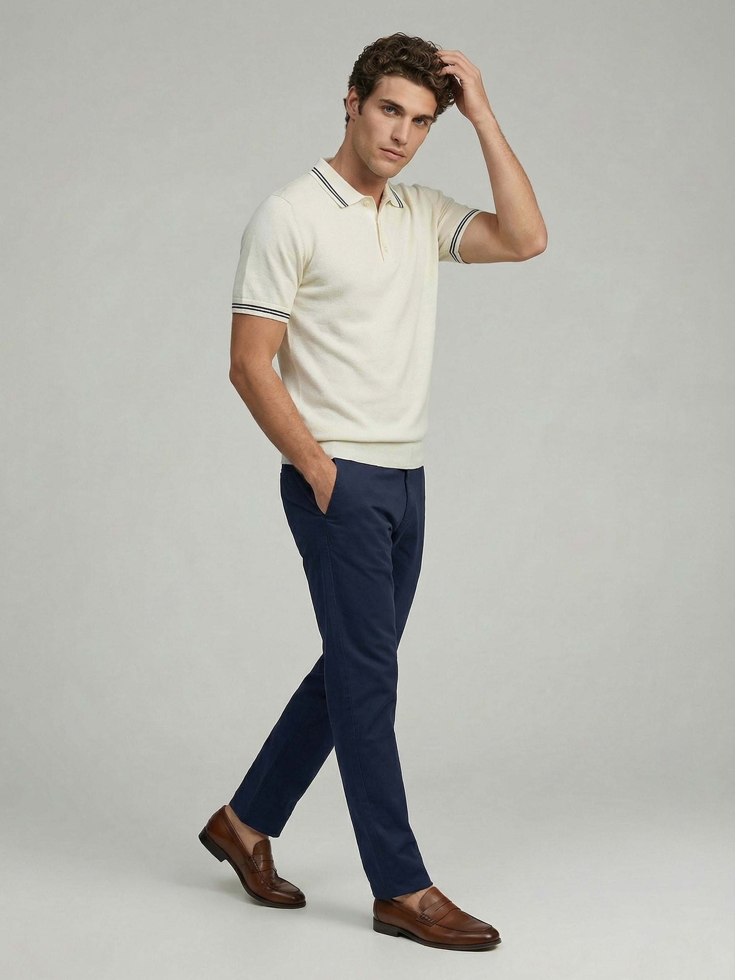 Celio* Men Off White Solid Regular Fit Cotton T-Shirts