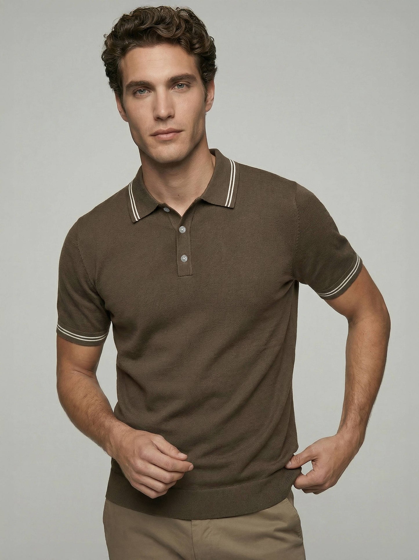 Celio* Men Brown Solid Regular Fit Cotton T-Shirts