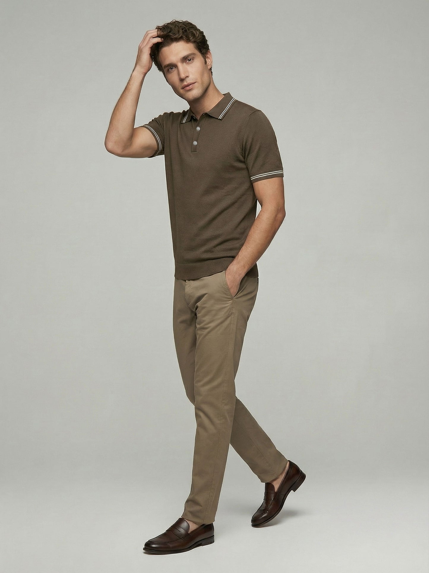 Celio* Men Brown Solid Regular Fit Cotton T-Shirts