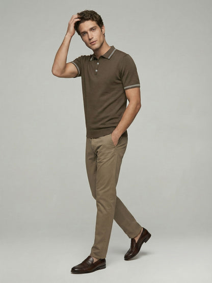 Celio* Men Brown Solid Regular Fit Cotton T-Shirts