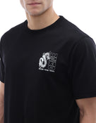 Celio Solid Boxy Fit Cotton Black TShirts