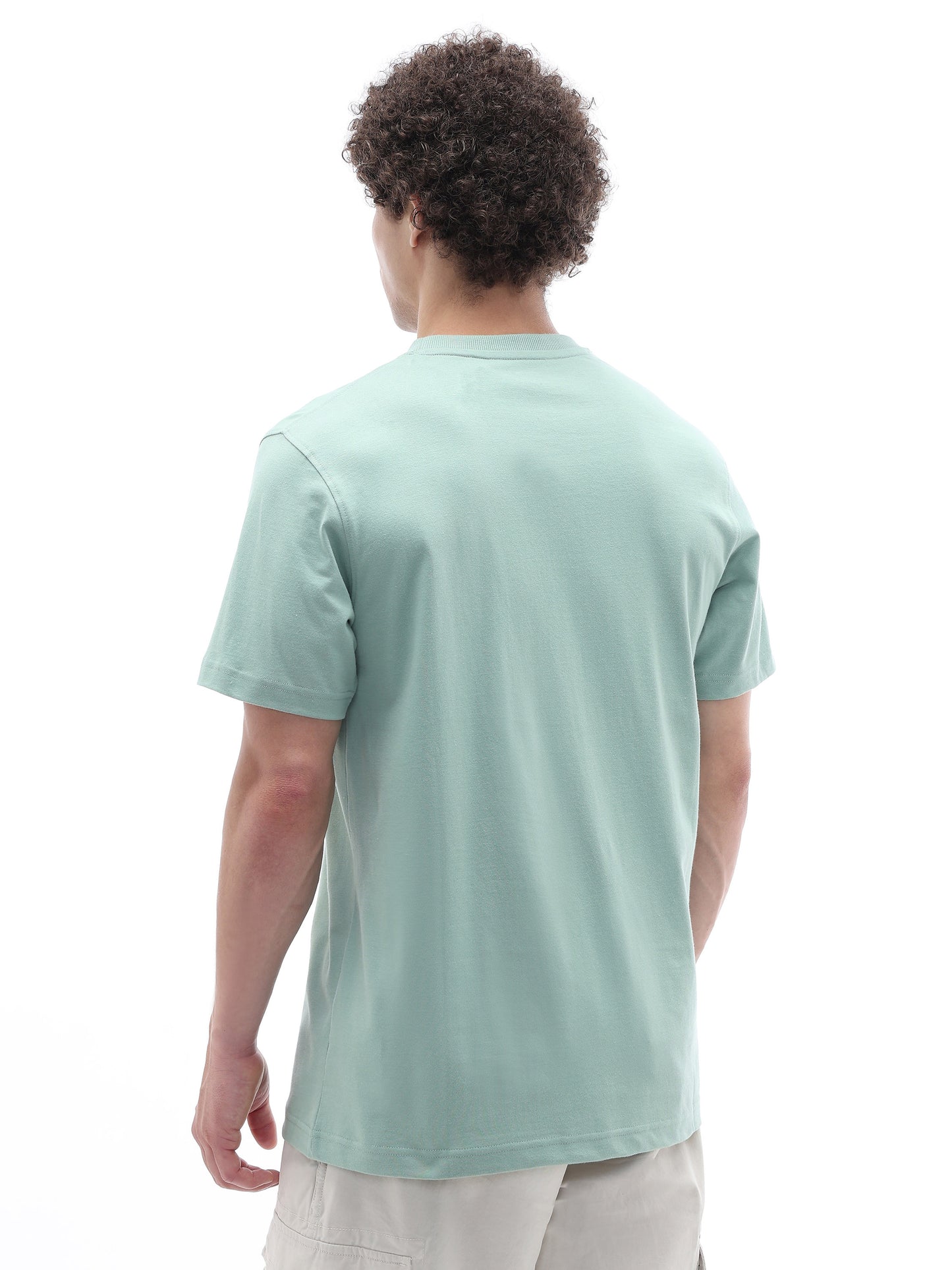 Celio Solid Boxy Fit Cotton Green TShirts
