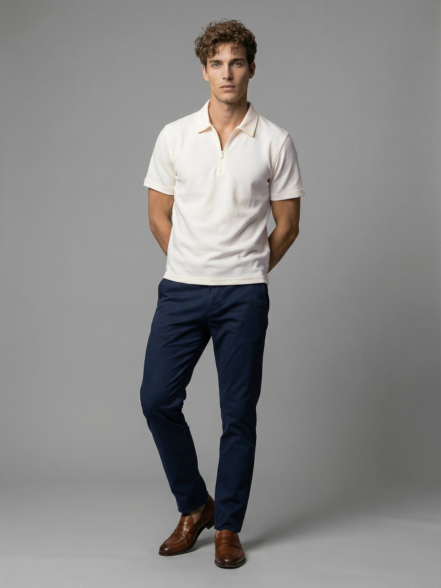 Celio* Men Off White Solid Regular Fit Cotton T-Shirts