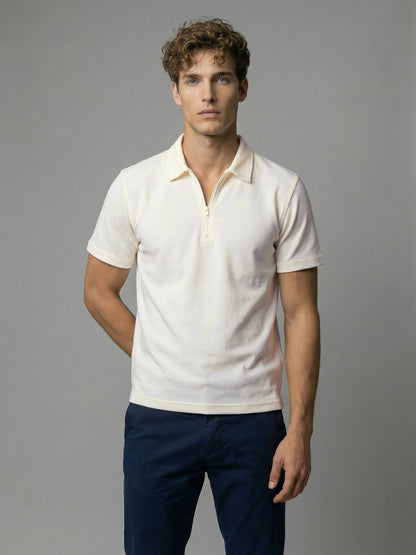 Celio* Men Off White Solid Regular Fit Cotton T-Shirts