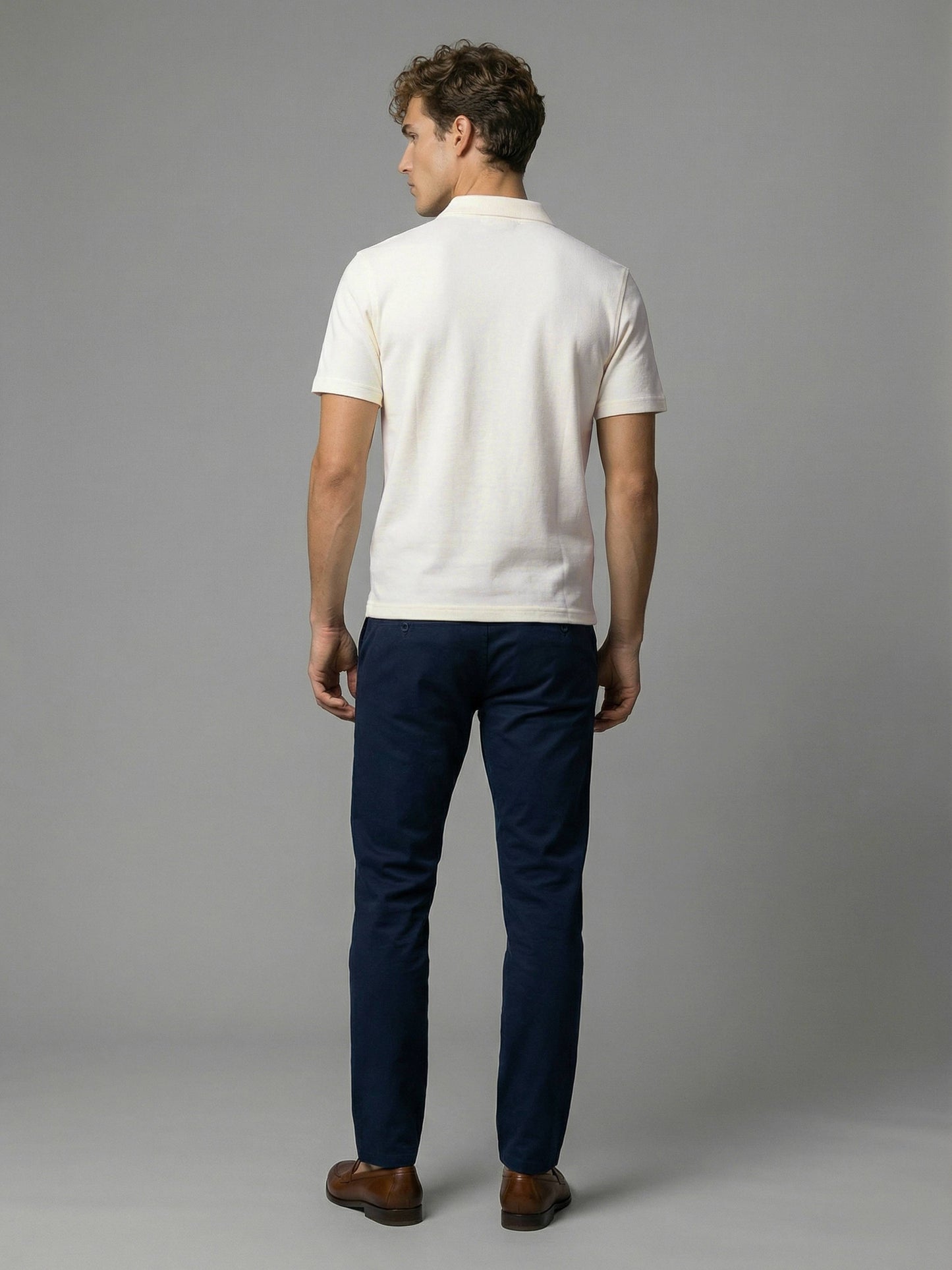 Celio* Men Off White Solid Regular Fit Cotton T-Shirts