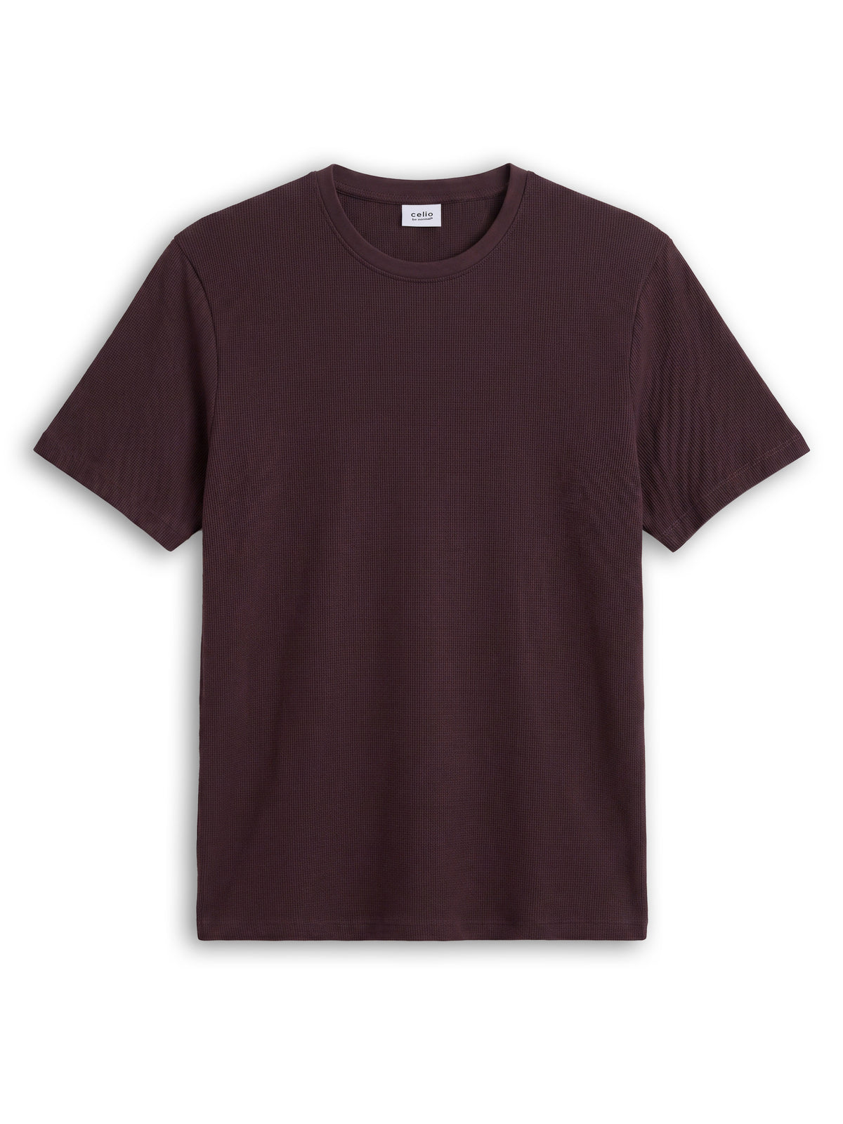 Regular Fit Structured T-Shirt - Brown