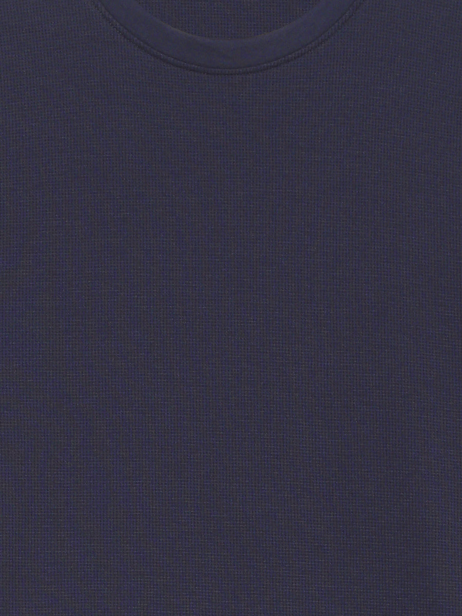 Celio Structured Regular Fit Cotton Poly Blend Navy Tshirts