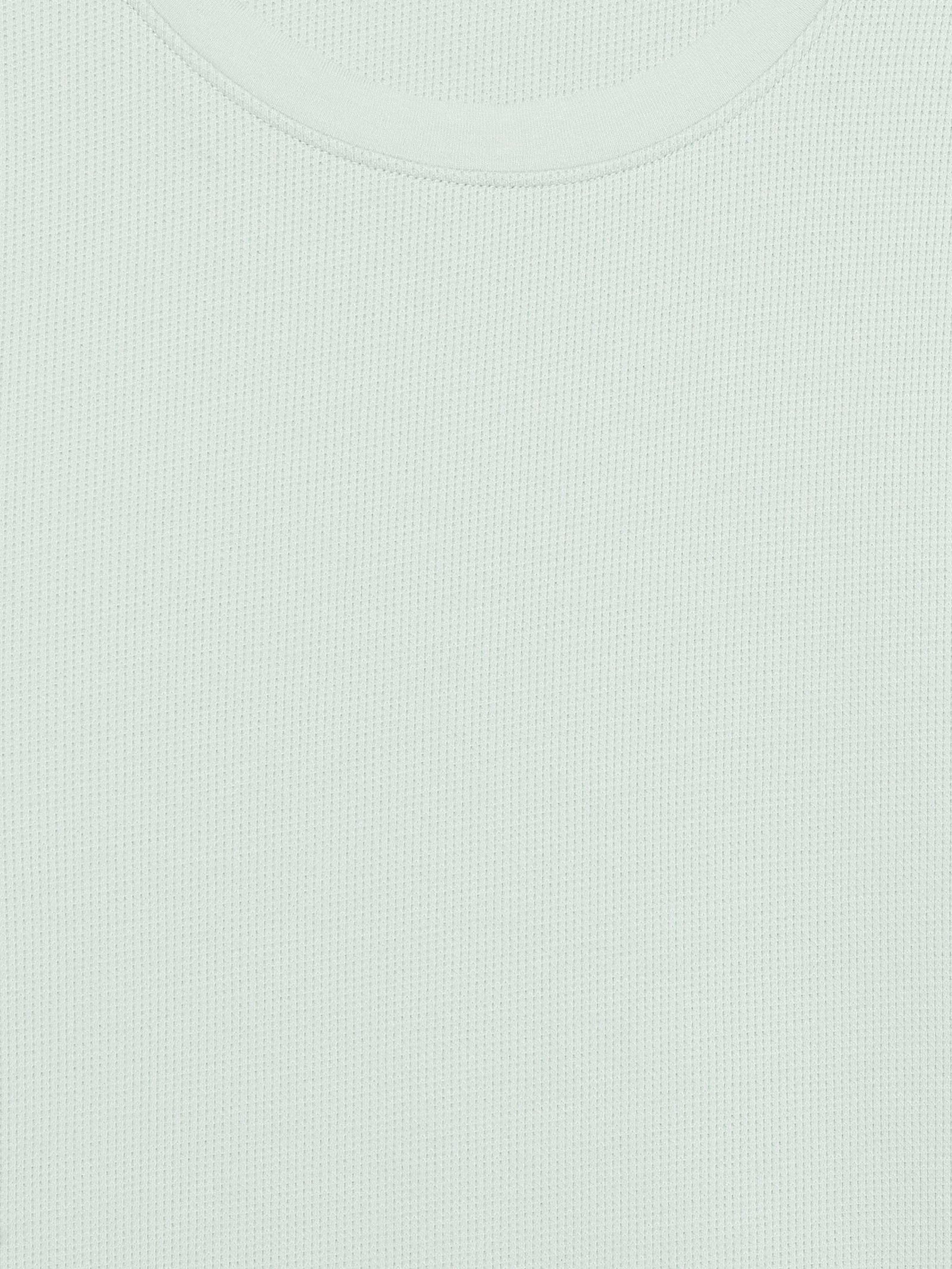 Celio Structured Regular Fit Cotton Poly Blend Green Tshirts