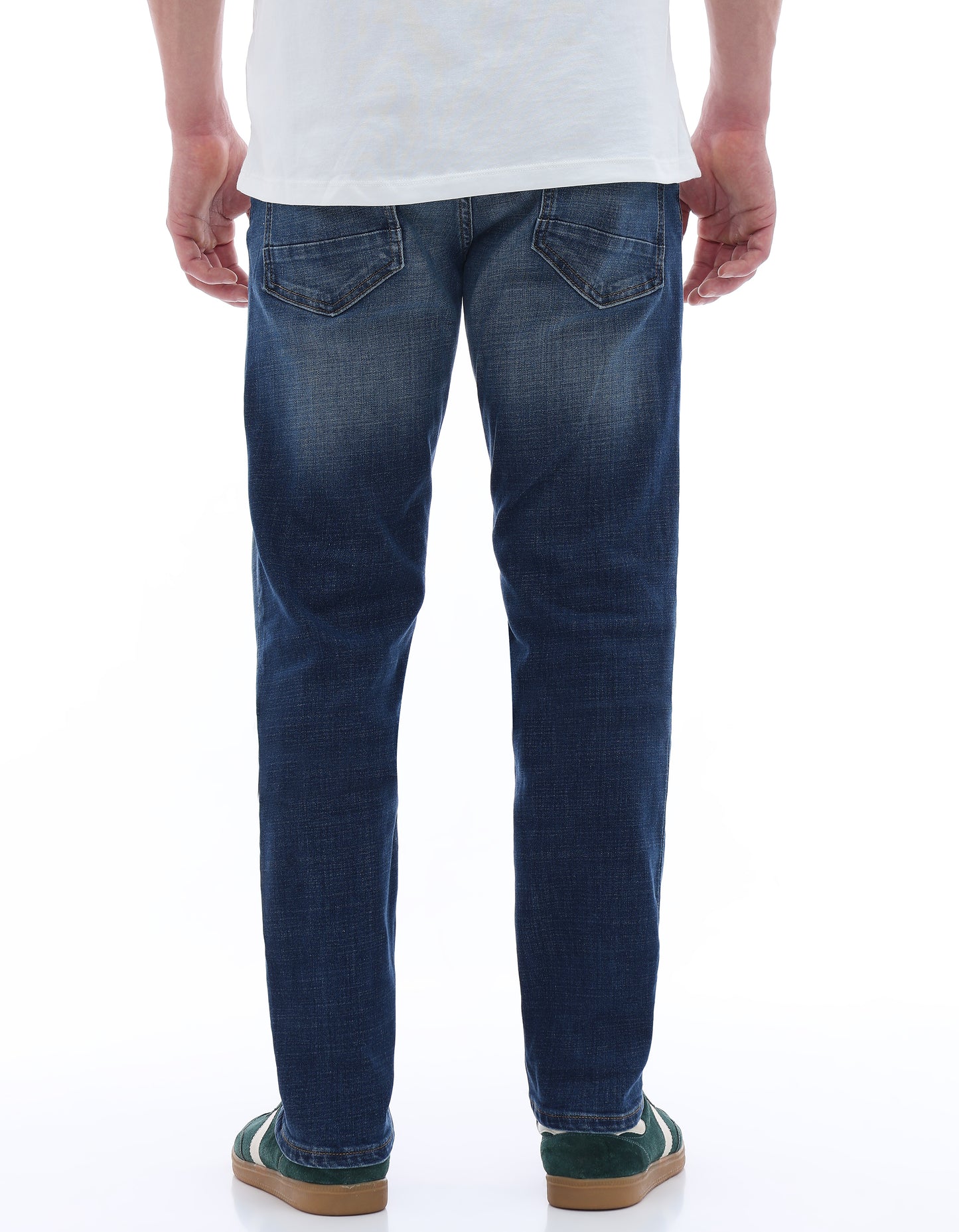 Celio Solid Straight Fit Cotton Poly Blend Grey Jeans