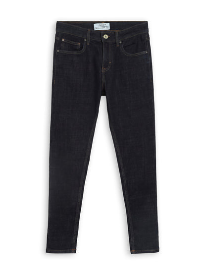 Celio Solid Skinny Fit Cotton Blend Black Jeans
