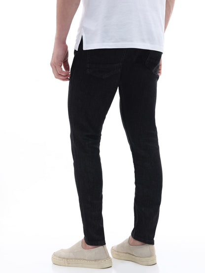 Celio Solid Skinny Fit Cotton Blend Black Jeans