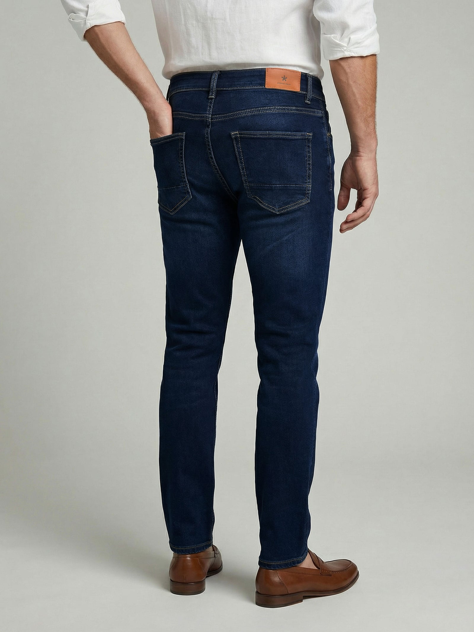 Celio Men Blue Solid Skinny Fit Cotton Jeans