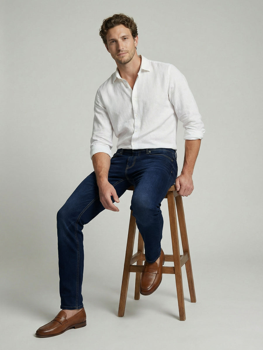 Celio Men Blue Solid Skinny Fit Cotton Jeans
