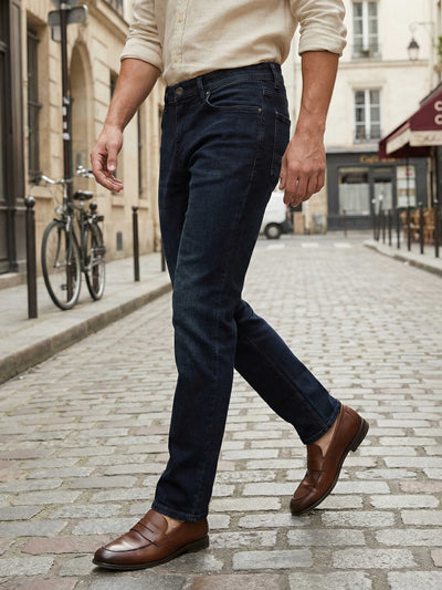 Celio Men Black Solid Skinny Fit Cotton Jeans