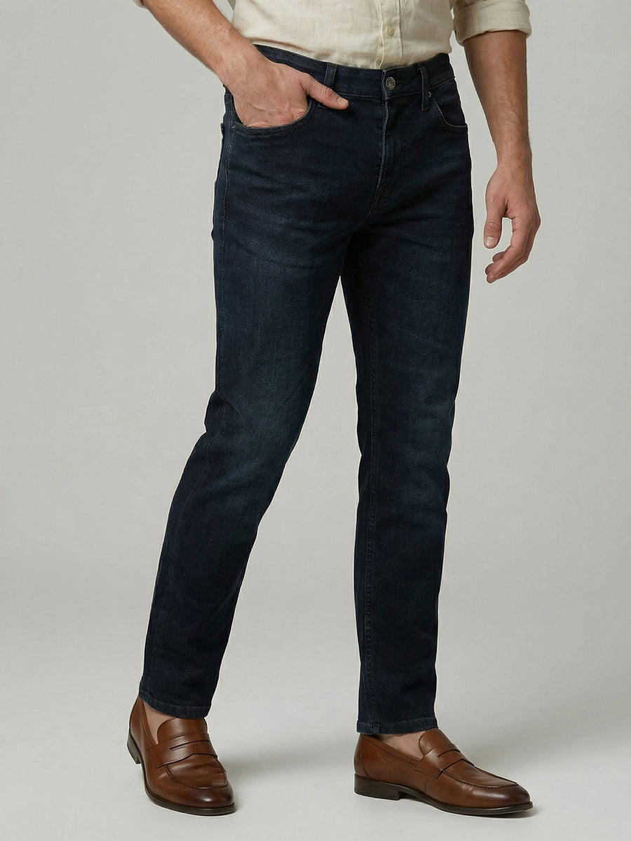 Celio Men Black Solid Skinny Fit Cotton Jeans