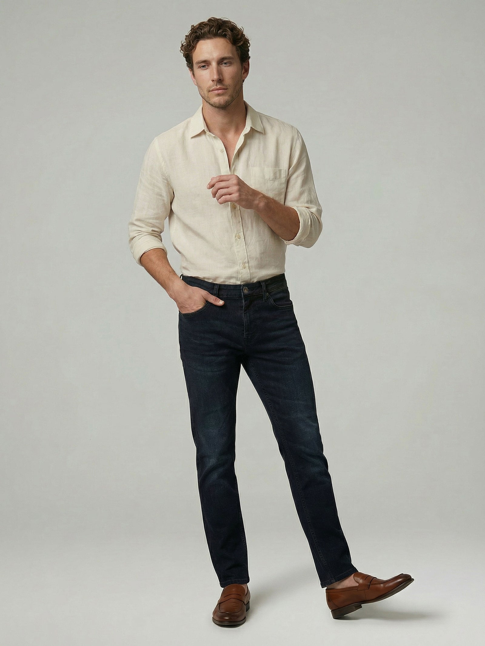 Celio Men Black Solid Skinny Fit Cotton Jeans