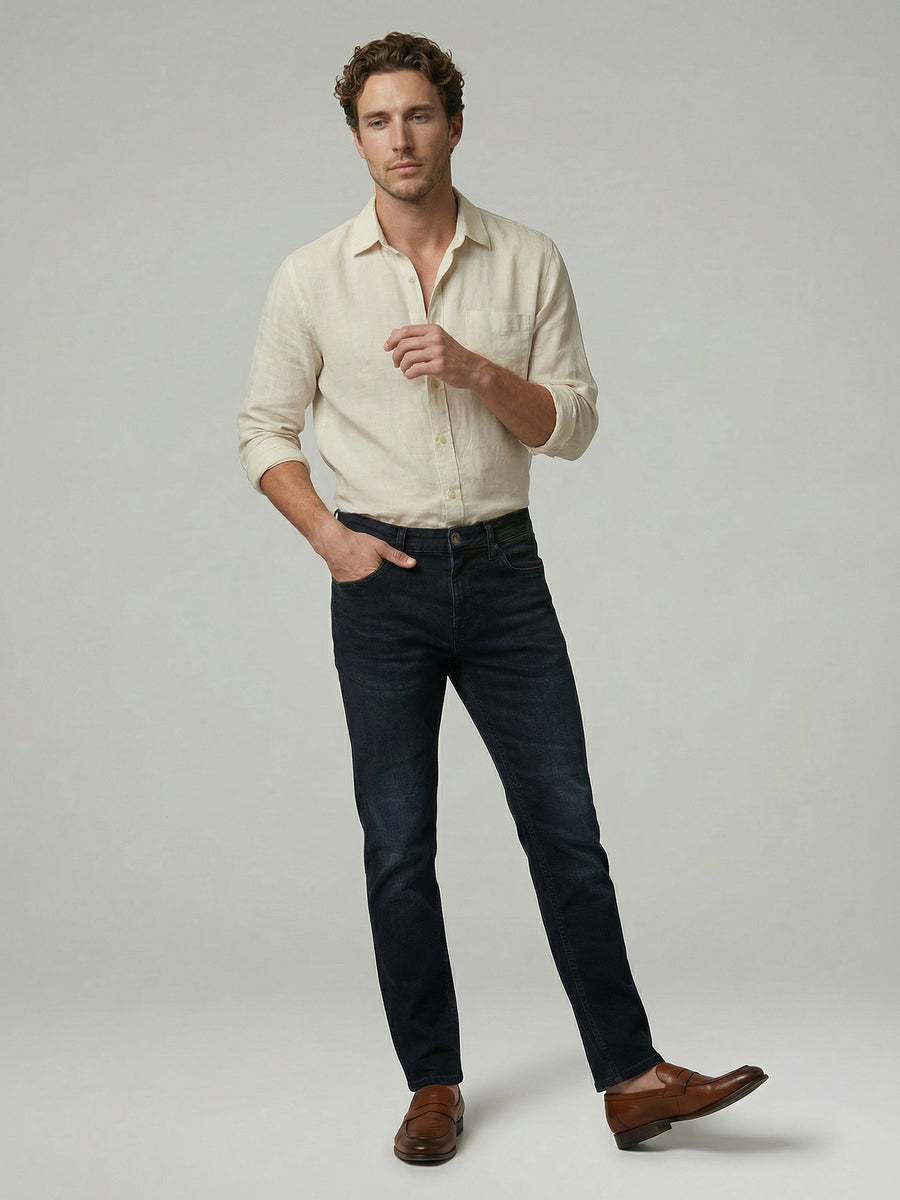 Celio Men Black Solid Skinny Fit Cotton Jeans