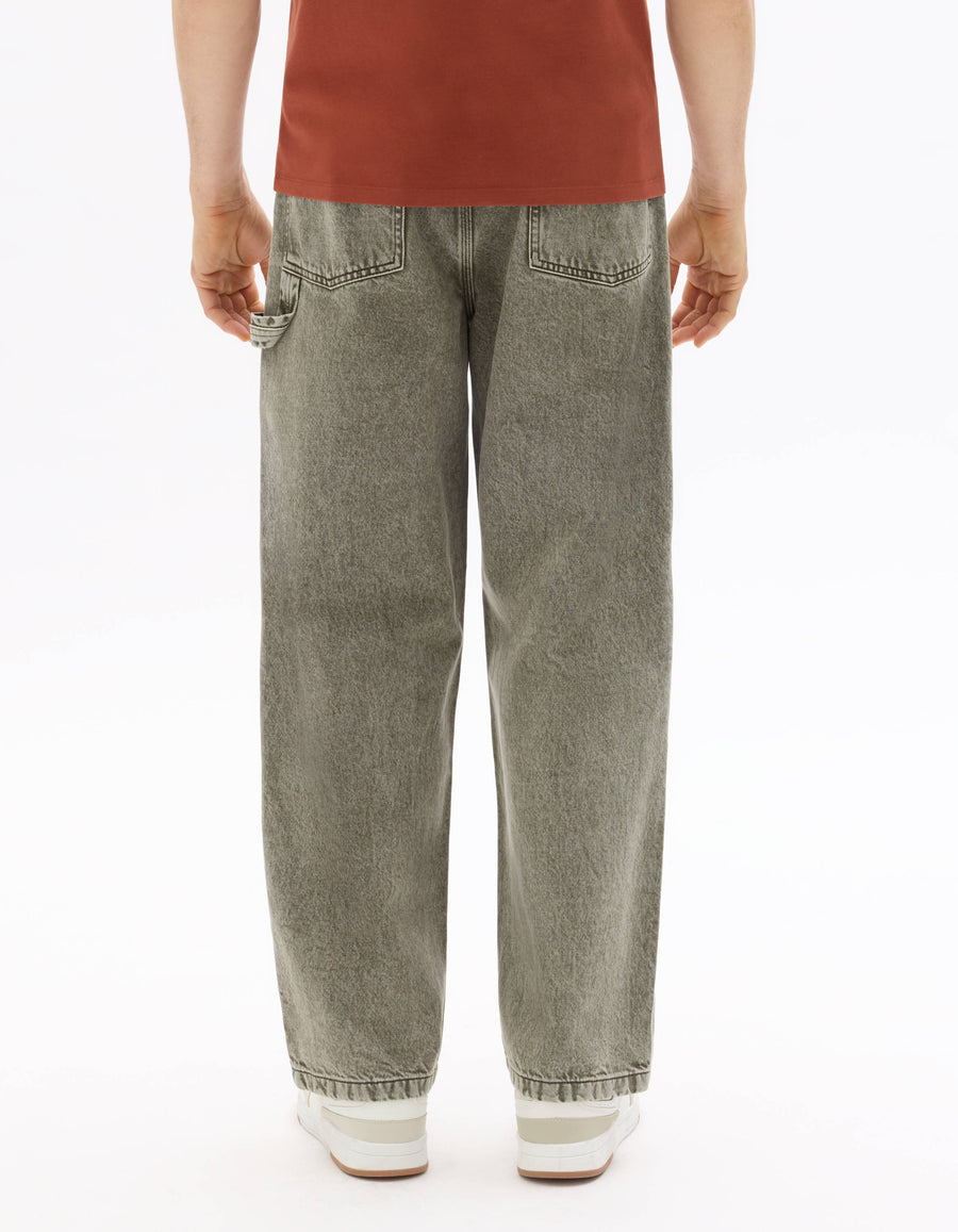 Celio Men Grey Solid Baggy Fit Cotton Jeans