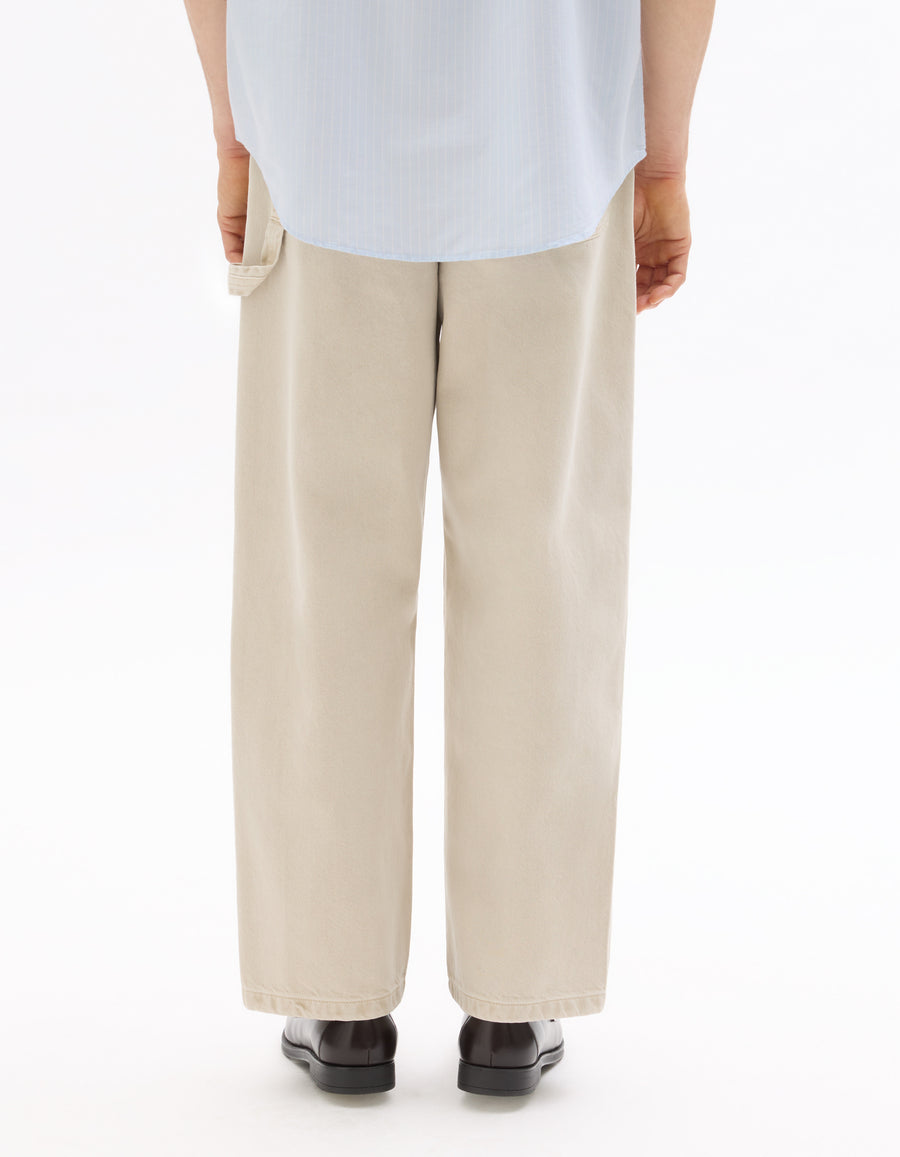 Celio Men Beige Solid Baggy Fit Cotton Jeans