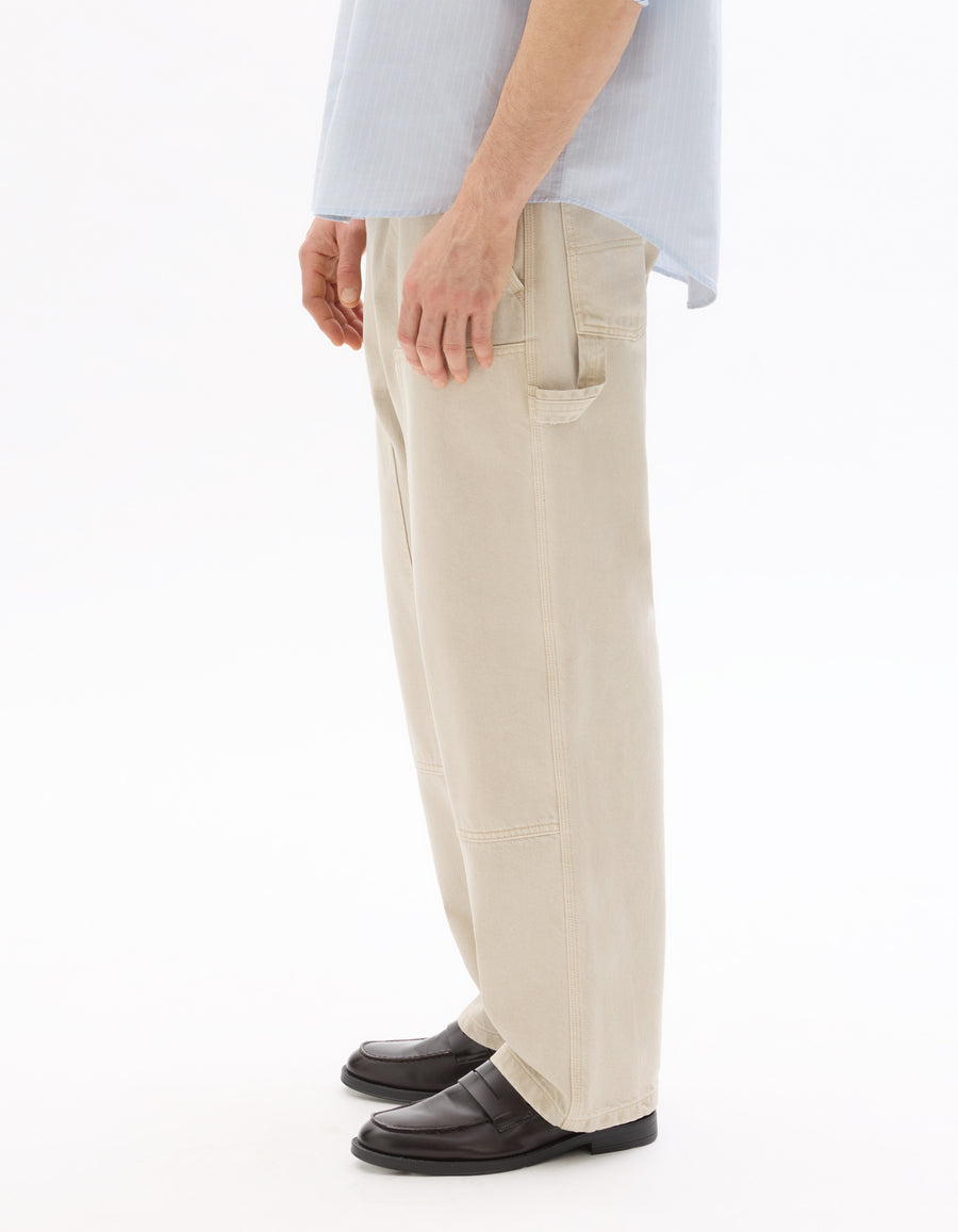 Celio Men Beige Solid Baggy Fit Cotton Jeans