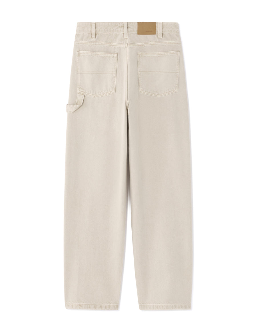 Celio Men Beige Solid Baggy Fit Cotton Jeans