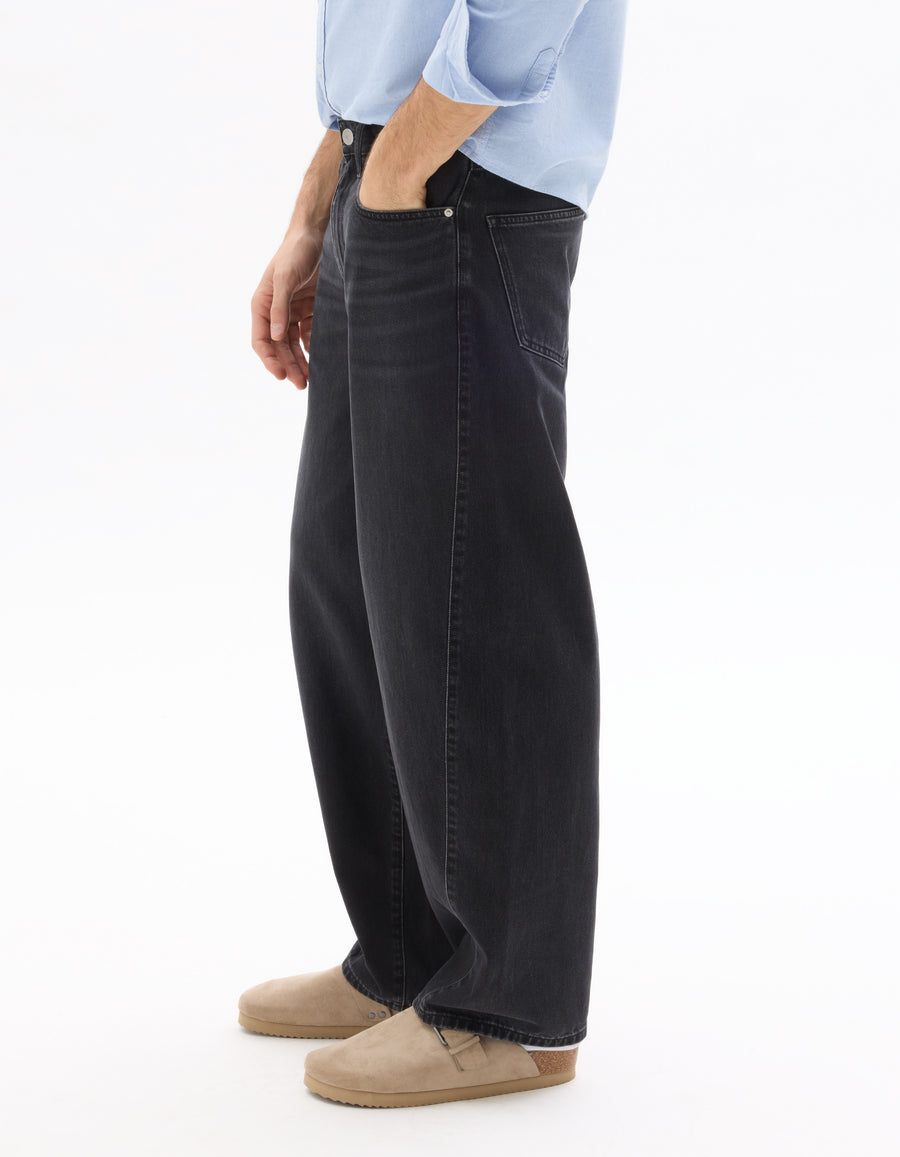 Celio Men Black Solid Baggy Fit Cotton Jeans