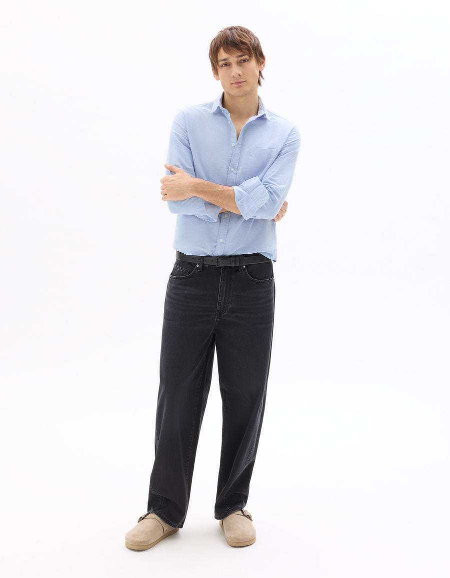 Celio Men Black Solid Baggy Fit Cotton Jeans