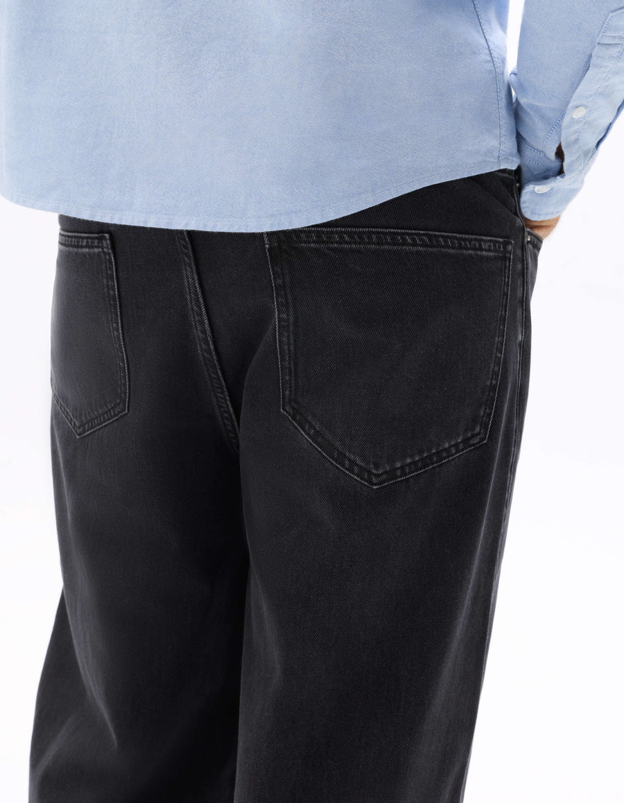 Celio Men Black Solid Baggy Fit Cotton Jeans