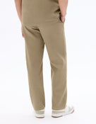 Celio Men Beige Solid Straight Fit Cotton Trousers
