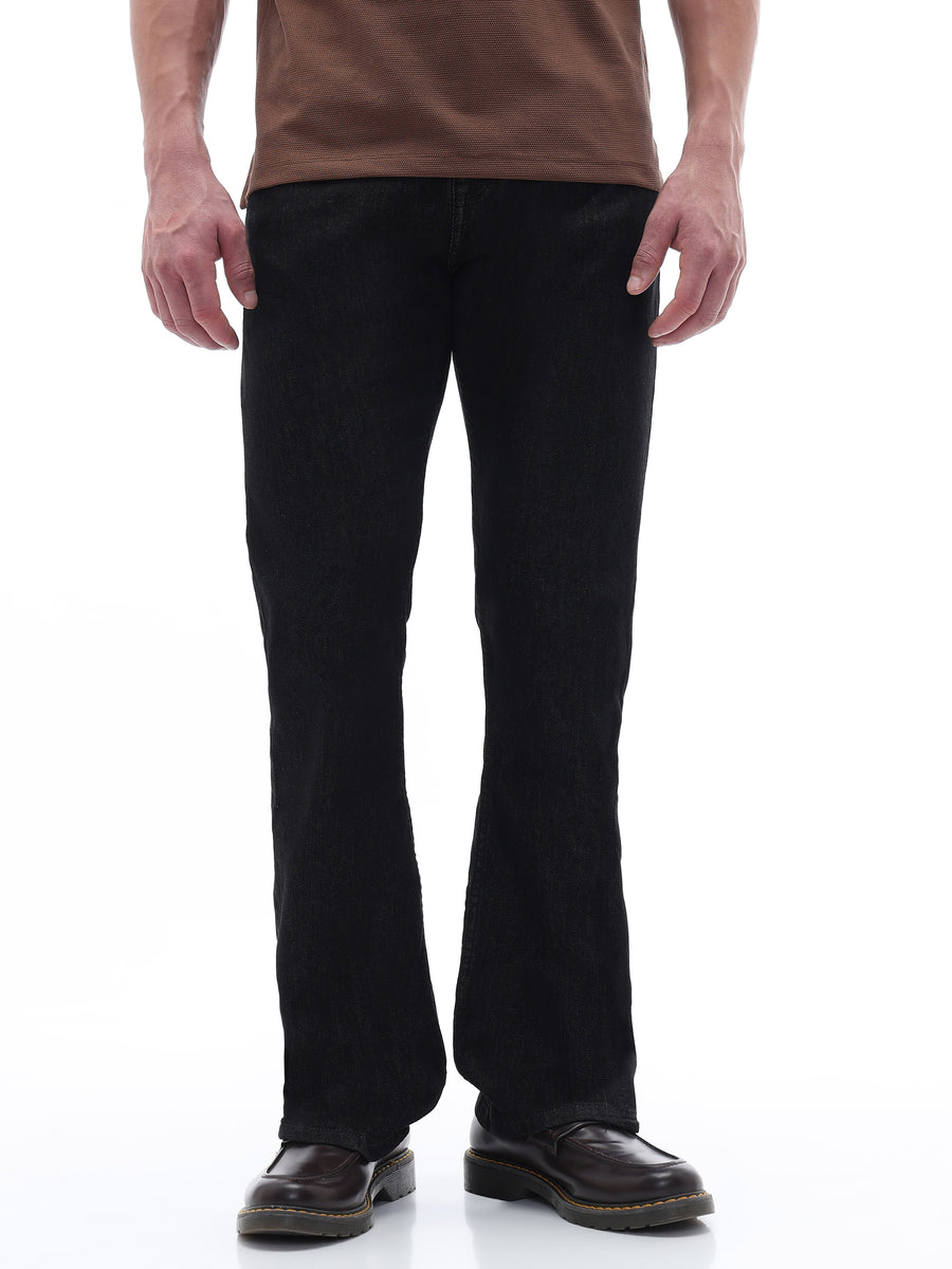 Celio Solid Bootcut Fit Cotton Blend Blue Jeans