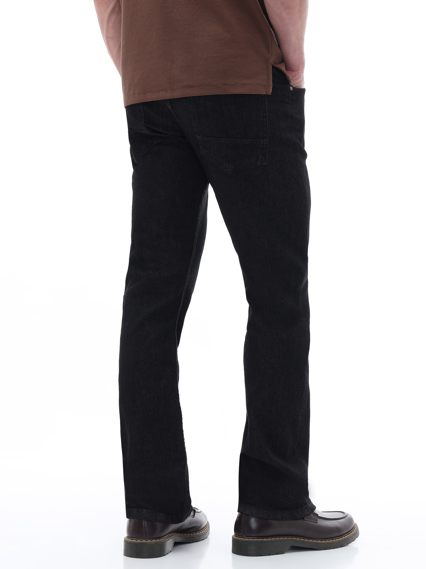 Celio Solid Bootcut Fit Cotton Blend Blue Jeans