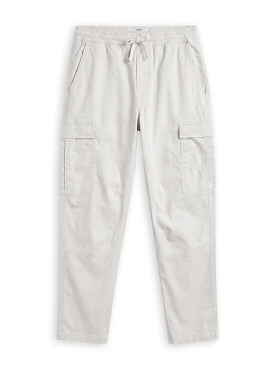 Celio Solid Straight Fit Cotton Blend Off White Trousers