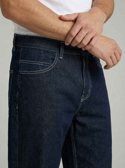 Celio* Men Blue Solid Baggy Fit Cotton Jeans