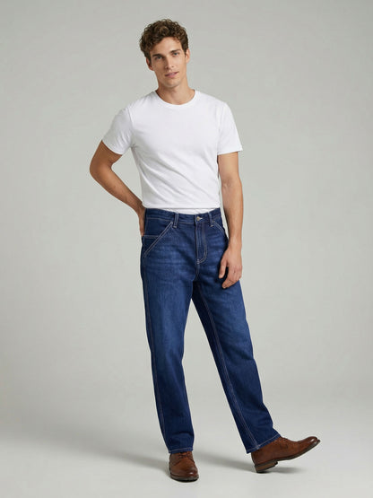 Celio* Men Blue Solid Baggy Fit Cotton Jeans