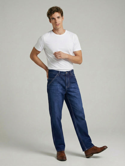 Celio* Men Blue Solid Baggy Fit Cotton Jeans