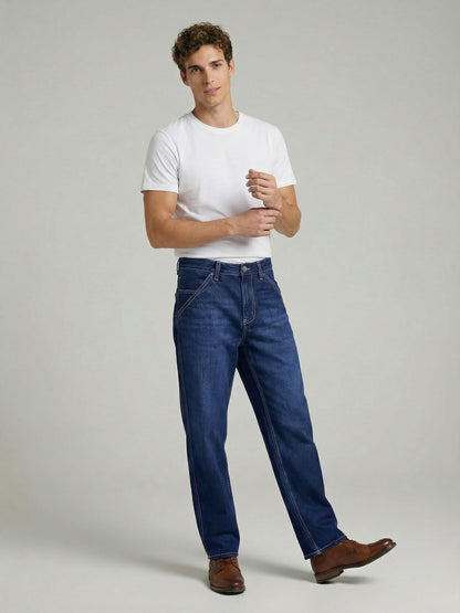 Celio* Men Blue Solid Baggy Fit Cotton Jeans