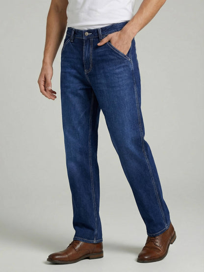 Celio* Men Blue Solid Baggy Fit Cotton Jeans