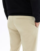 Celio Men Beige Solid Regular Fit Polyester Trousers